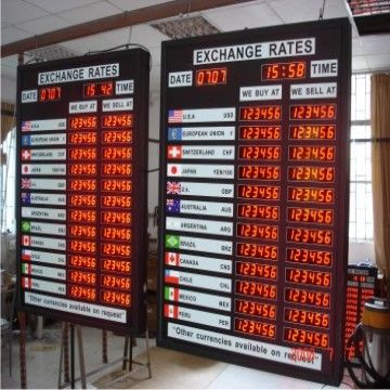 LED-exchange-rate-board